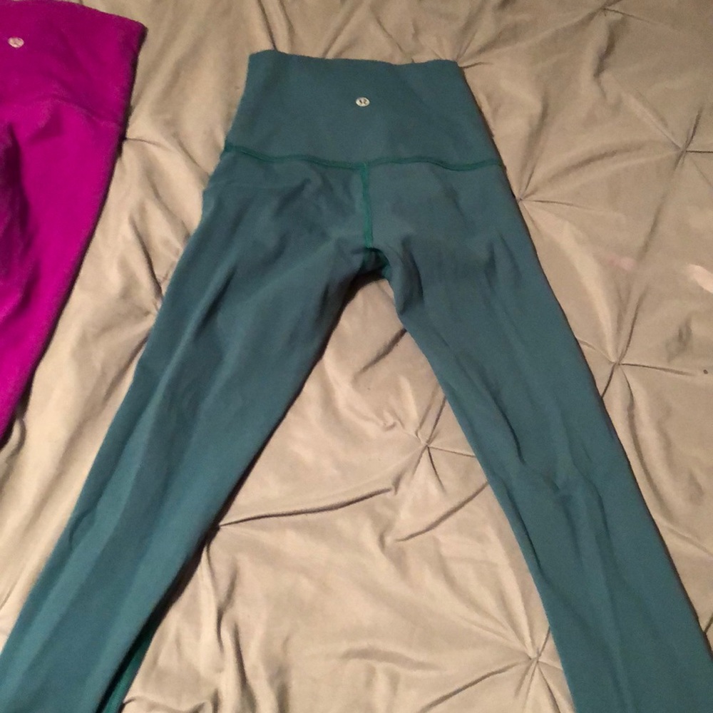 Army green Lululemon leggings size 2